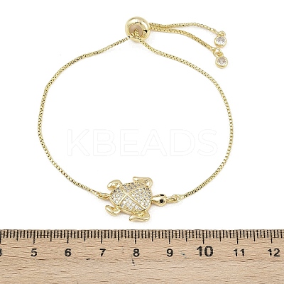 Ocean 304 Stainless Steel Micro Pave Cubic Zirconia Slider Bracelets BJEW-K291-06G-1