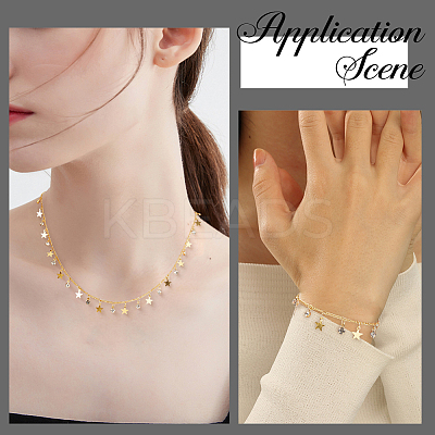 DIY Brass Micro Pave Clear Cubic Zirconia Curb Chains Necklaces/Bracelets Making Kits DIY-BBC0002-63G-1