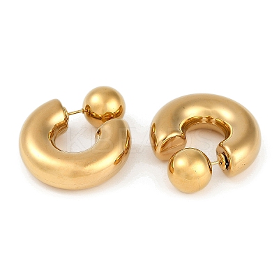 304 Stainless Steel Stud Earrings EJEW-D282-02G-01-1
