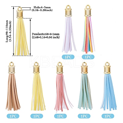 PU Imitation Leather Tassel Pendants FIND-TA0005-07A-1