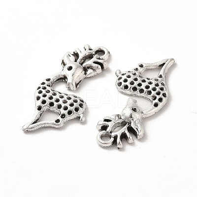 Tibetan Style Alloy Pendant Rhinestone Settings TIBE-B001-38AS-1