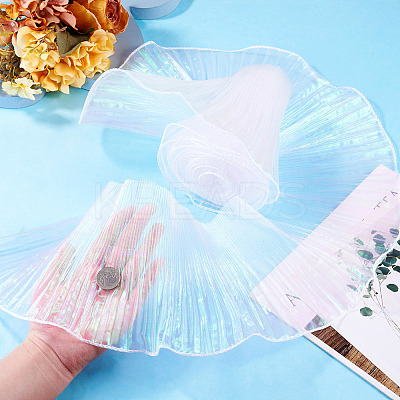 5 Yards Polyester Ruffled Ribbon OCOR-TA0004-06G-1