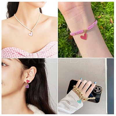 50Pcs Alloy Enamel Charms ENAM-YW0006-37-1