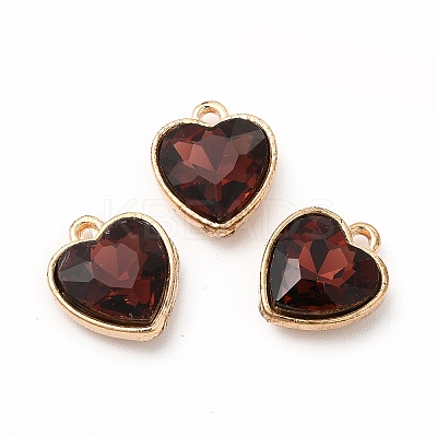 Faceted Glass Rhinestone Pendants GLAA-I051-B04-1