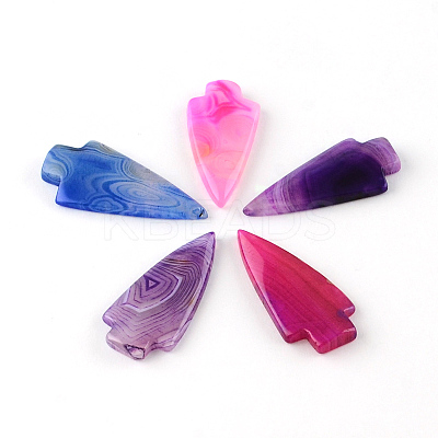 Arrow Head Dyed Natural Agate Cabochons G-R270-69-1