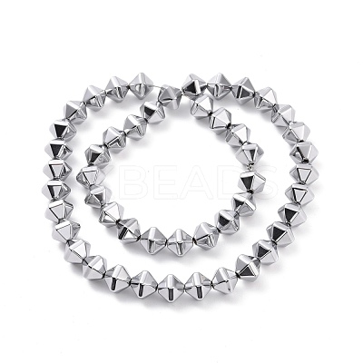 Electroplated Non-magnetic Synthetic Hematite Beads Strands G-G862-01A-1
