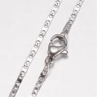 Non-Tarnish 304 Stainless Steel Necklace MAK-K062-11A-P-1
