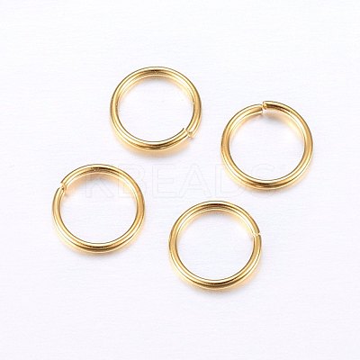 304 Stainless Steel Open Jump Rings X-STAS-O098-01G-10-1