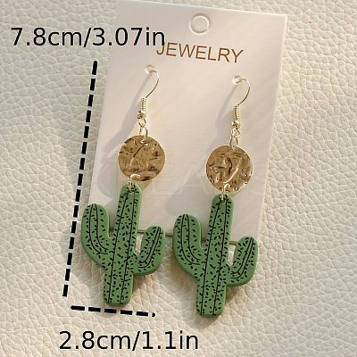 Alloy Acrylic Dangle Earrings FS-WG7F4A0-01-1