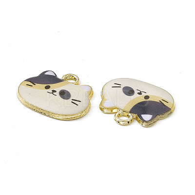 Painted Alloy Pendants PALLOY-P288-02G-02-1