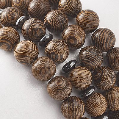 4Pcs 4 Style Natural Wenge Wood & Synthetic Hematite Beaded Stretch Bracelets Set for Women BJEW-JB09156-1