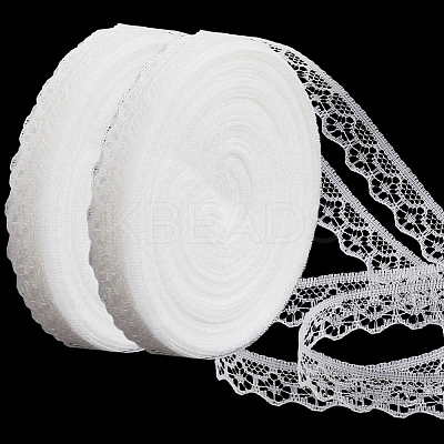 2 Rolls Polyester Flower Lace Ribbon OCOR-CY0002-87-1