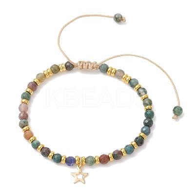 Star 201 Stainless Steel Charm Bracelets BJEW-JB12801-01-1