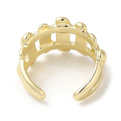 Brass Open Cuff Ring RJEW-Q778-26G-1