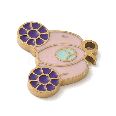 Christmas Themes 304 Stainless Steel Enamel Charms LS-STAS-K312-04H-G-1