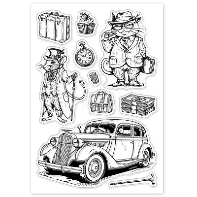 Summer Theme PVC Plastic Clear Stamps DIY-WH0631-0545-1