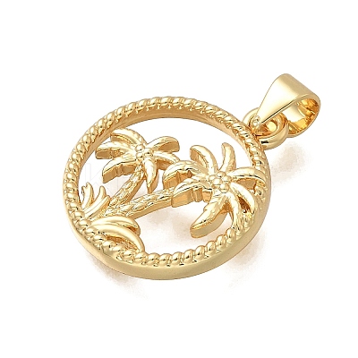 Brass Micro Pave Cubic Zirconia Pendants KK-D431-002G-1