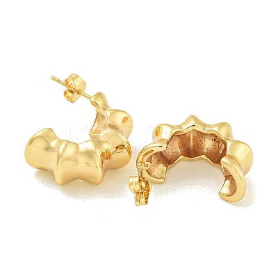 PVD Vacuum Plating 304 Stainless Steel Stud Earrings for Women EJEW-G401-07G-1
