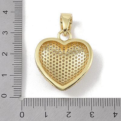 Brass Micro Pave Cubic Zirconia Pendants KK-H477-04G-1