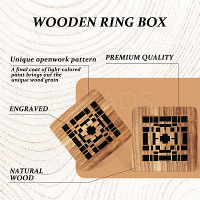 Hollow Wood Medal Storage Magnetic Boxes CON-WH0088-93C-01-1