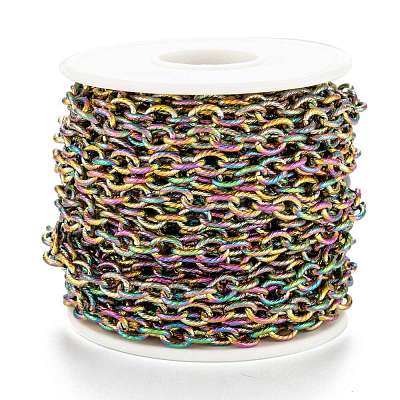 Ion Plating(IP) 304 Stainless Steel Textured Cable Chains CHS-O010-04M-1