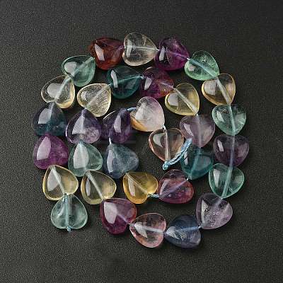 Natural Green Purple Yellow Fluorite Beads Strands G-NH0048-A01-01-1