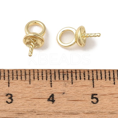Brass Bead Cap Bails KK-G499-09A-G-1