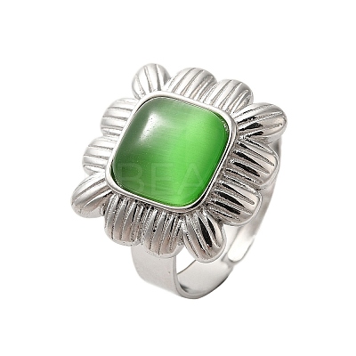 304 Stainless Steel Adjustable Rings for Women RJEW-Z056-01P-1