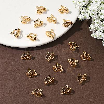 SHEGRACE Brass Clip-on Earring Findings XGR0141G-138G-1