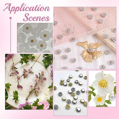 100Pcs 2 Colors Alloy Cabochons FIND-SC0022-09-1