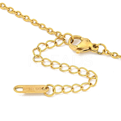Ion Plating(IP) 201 Stainless Steel Flower Pendant Necklaces NJEW-K270-11G-1