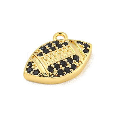 Rack Plating Brass Micro Pave Cubic Zirconia Pendants KK-P277-11G-1