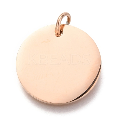 Ion Plating(IP) 304 Stainless Steel Charms EJEW-L238-03E-RG-1