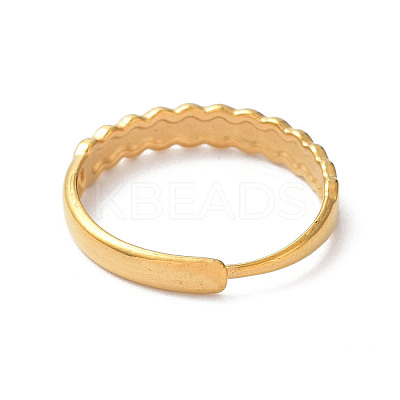 Ion Plating(IP) 304 Stainless Steel Word Adjustable Rings RJEW-D006-18G-1