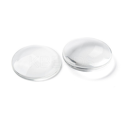 Transparent Glass Cabochons X-GGLA-R026-45mm-1