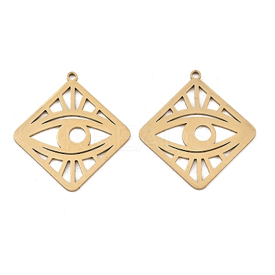 201 Stainless Steel Pendants STAS-I364-03G-1