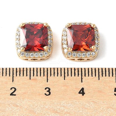 Brass Micro Pave Cubic Zirconia Beads KK-A253-20G-02-1