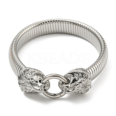 Tarnish Resistant 304 Stainless Steel Flat Snake Chain Bracelet BJEW-B076-04P-1