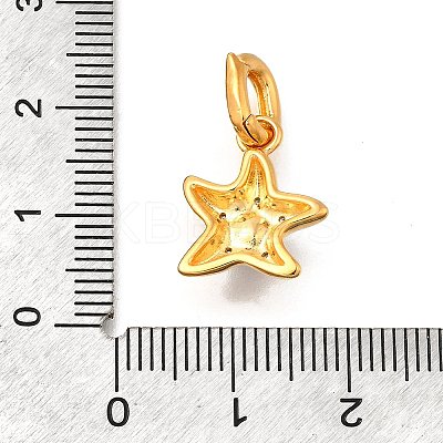 Brass Micro Pave Cubic Zirconia Pendants KK-S517-01A-G-1