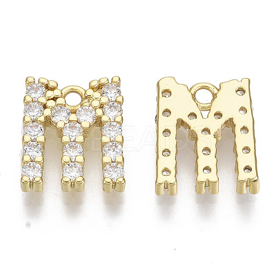 Brass Micro Pave Cubic Zirconia Charms X-KK-T060-05-M-G-NF-1