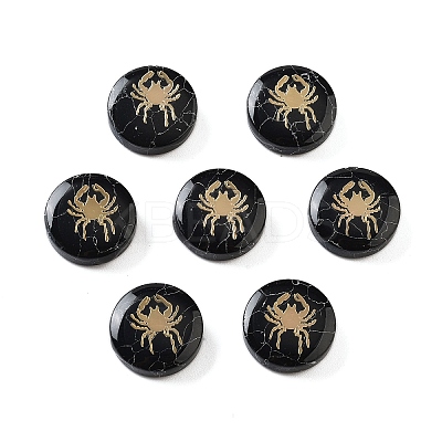 Dyed Black Synthetic Turquoise Beads G-F775-B03-1