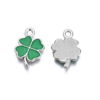 Rack Plating Alloy Enamel Pendants ENAM-N055-088-01P-1