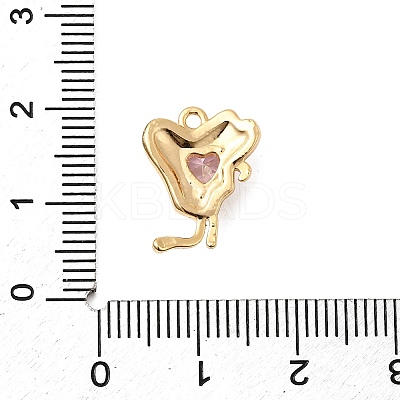 Brass Micro Pave Cubic Zirconia Pendants KK-F916-19G-1