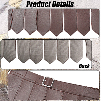 PU Leather Roman Belt Skirt AJEW-WH20033-120B-1