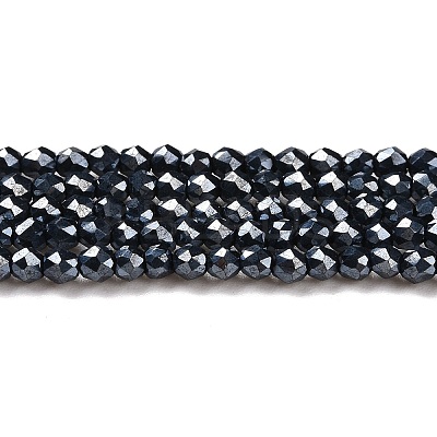 Electroplate Glass Beads Strands GLAA-H021-01A-FP02-1