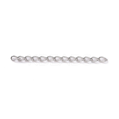 304 Stainless Steel Curb Chains Extender STAS-WH0032-02A-P-1