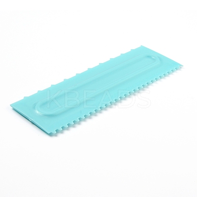 Plastic Baking Edge Dough Scraper and Cutter Pastry Spatulas AJEW-P077-10-1