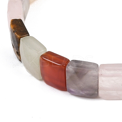Natural Mixed Stone Stretch Bracelets BJEW-F406-B30-1