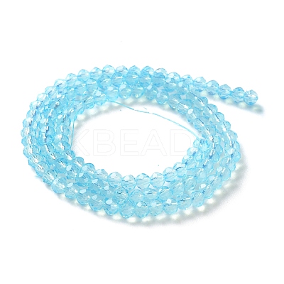 Baking Paint Transparent Glass Beads Strands DGLA-A034-J4MM-D08-1