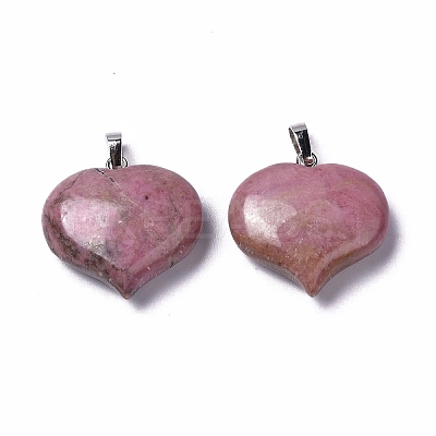 Natural Rhodonite Pendants G-G956-D12-1